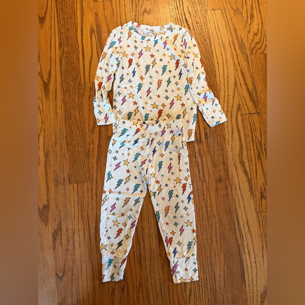 Posh Peanut Colorful Lightning Bolt Pajama Set - 2T